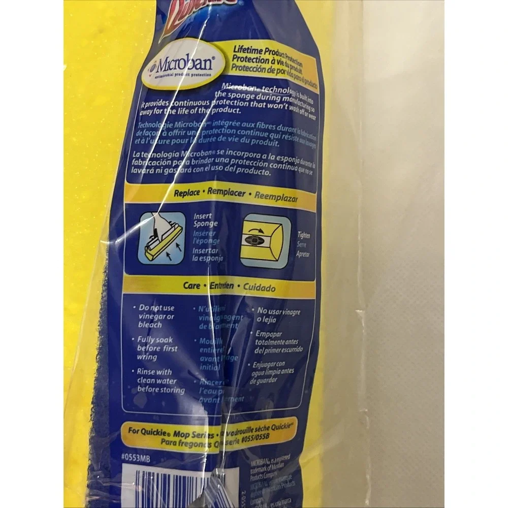 Jumbo Quickie Mop & Scrub Roller Mop Refill Fits 055 055B Type P Sponge